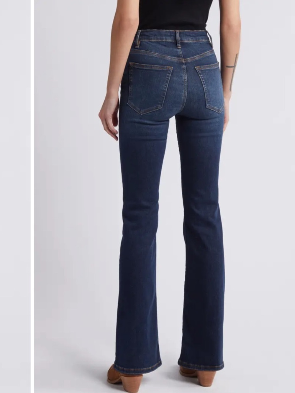 NWT Frame Denim Dark Indigo High-Rise Flare Jeans Size 24 - Picture 3 of 16
